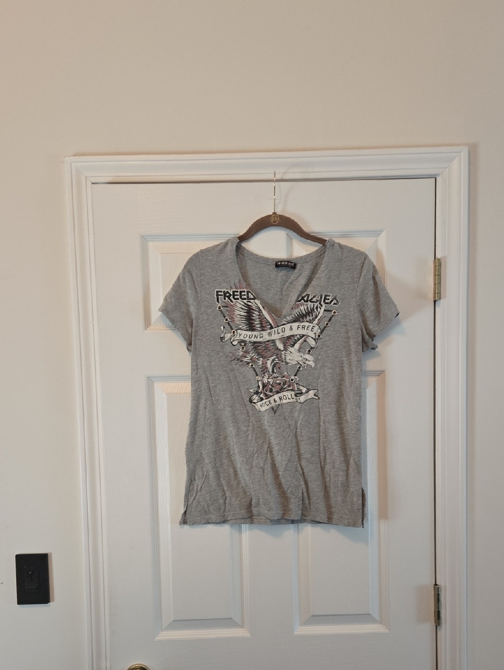 Fashion Nova Gray Crewneck Tee with Branded Tag